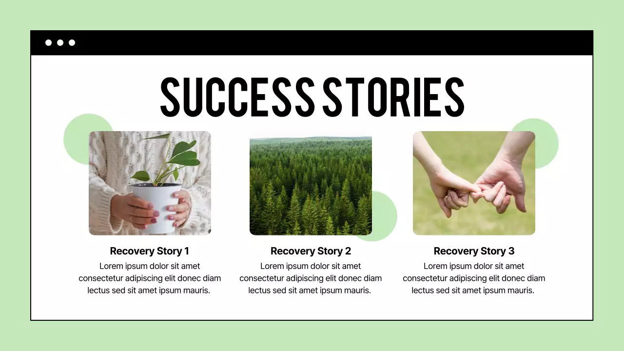 Green Minimal Addiction Announcement Presentation