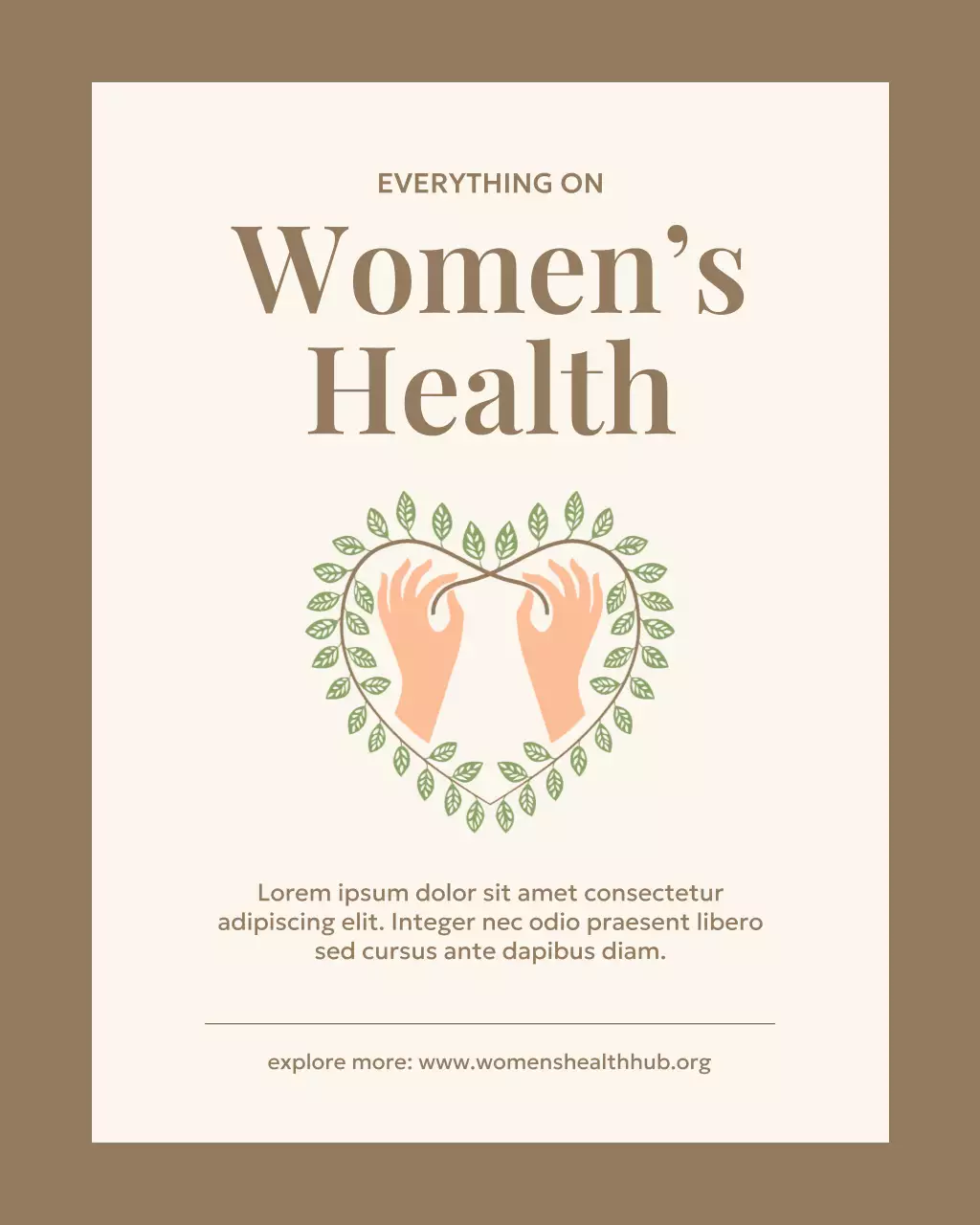 Beige Minimal Health Announcement Instagram Vertical Image