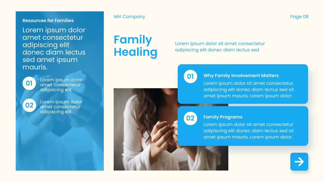 Blue Modern Overcoming Addiction Guide Presentation