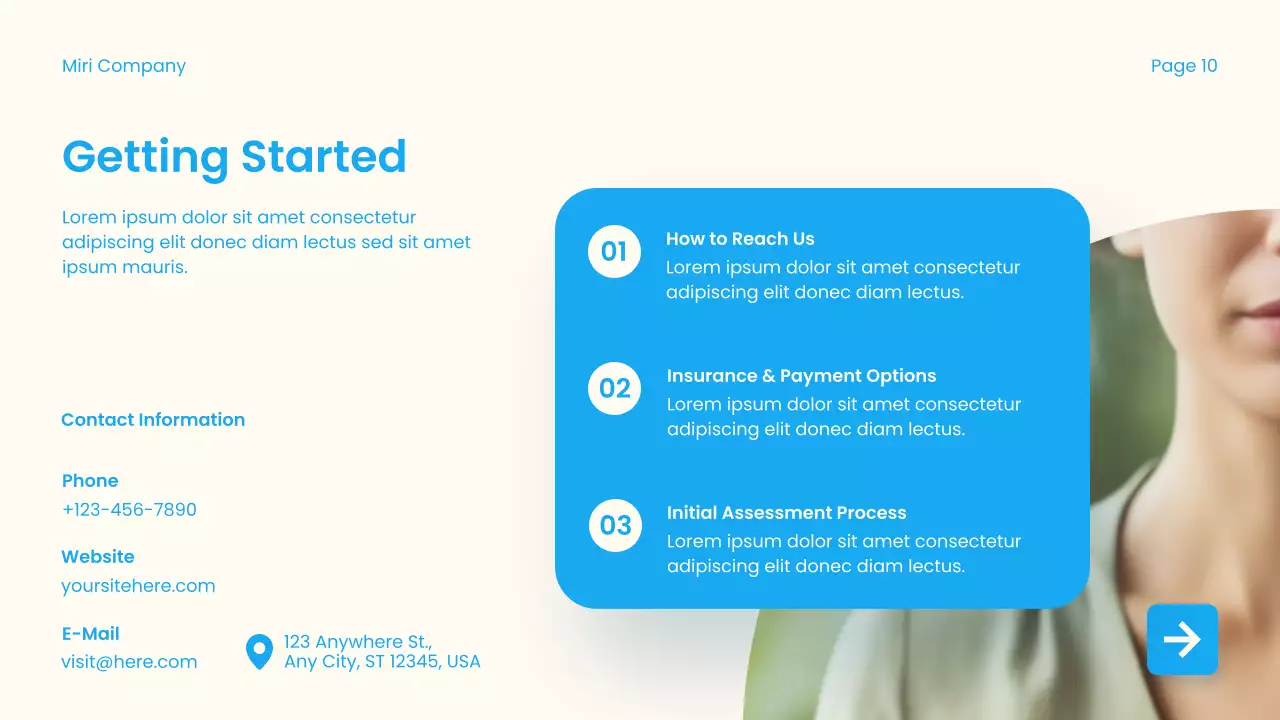 Blue Modern Overcoming Addiction Guide Presentation