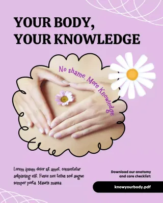 Purple Whimsical Women's Health Promotion Instagram Post