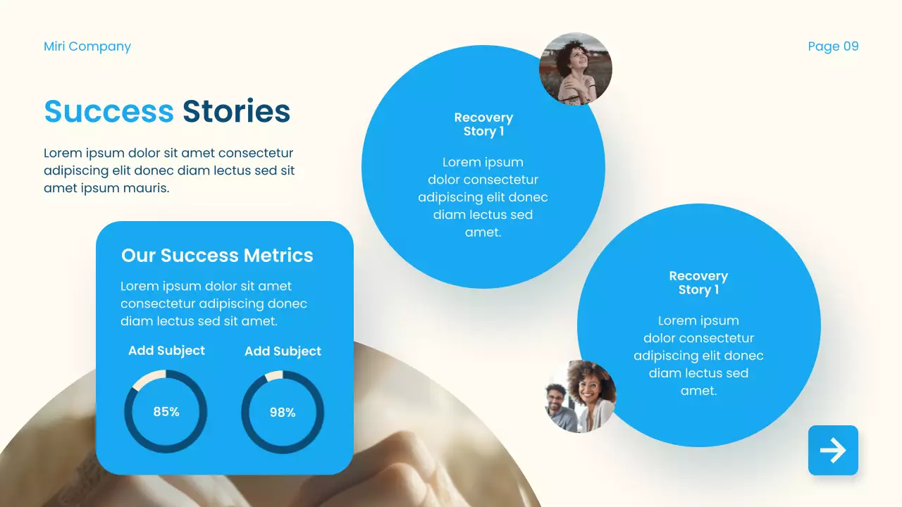 Blue Modern Overcoming Addiction Guide Presentation