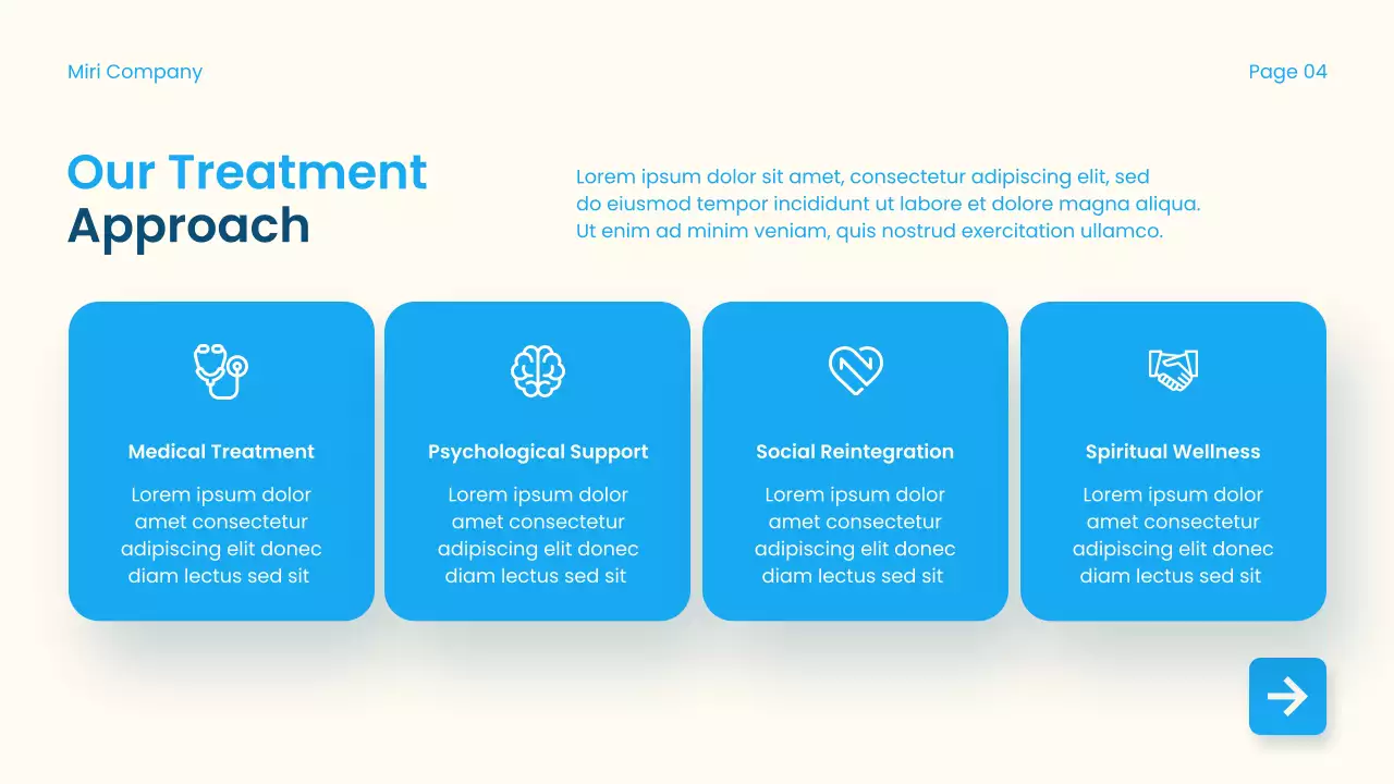 Blue Modern Overcoming Addiction Guide Presentation