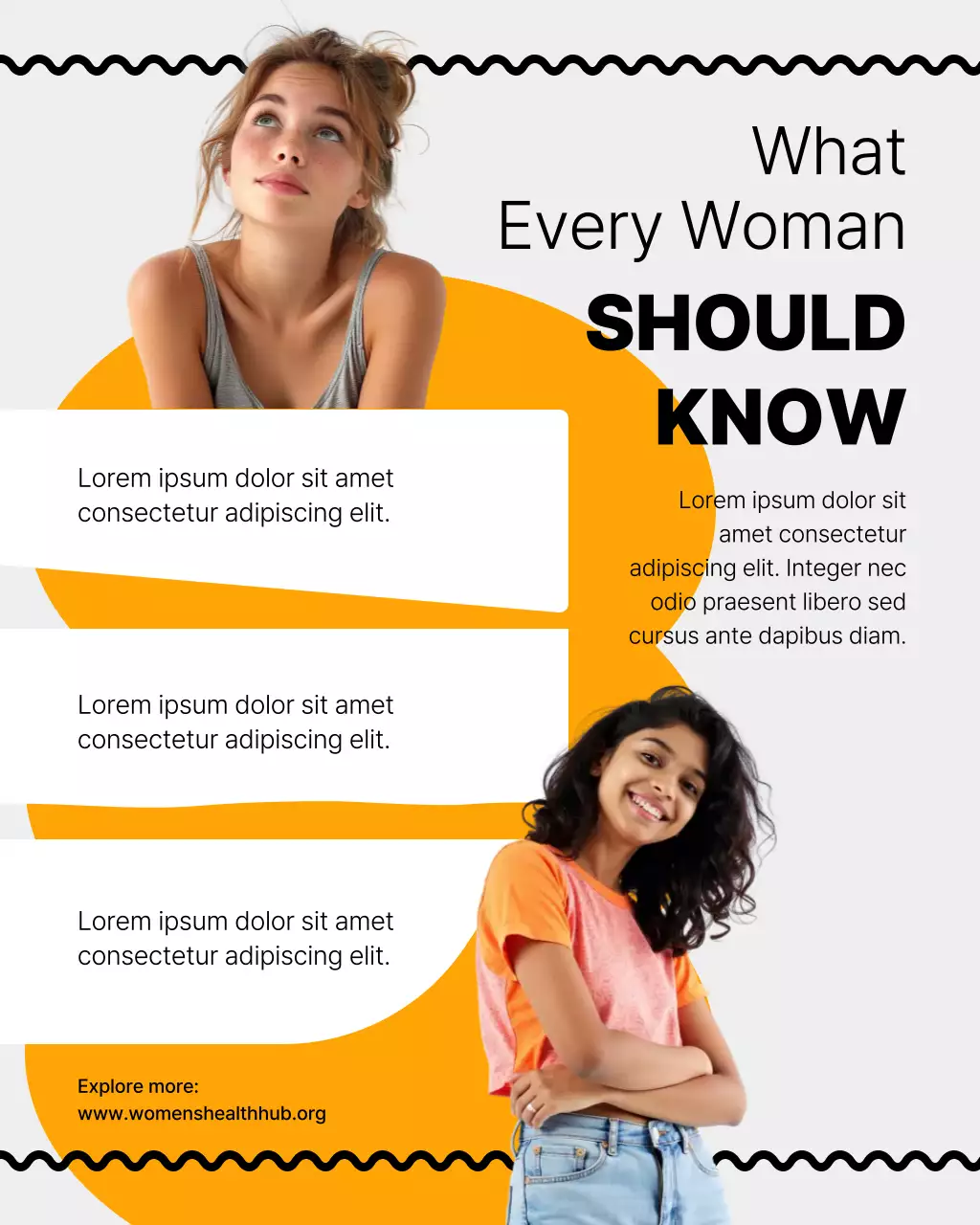 Yellow Modern Women's Health Promotion Instagram Post