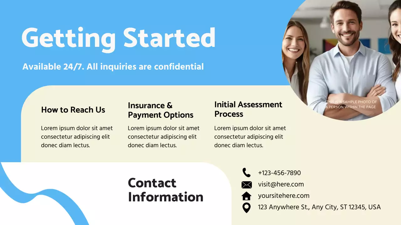 Blue Modern Recovery Announcement Presentation