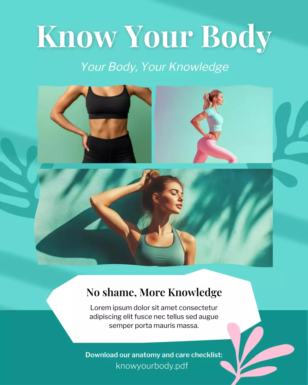 Teal Modern Women's Health Promotion Instagram Post