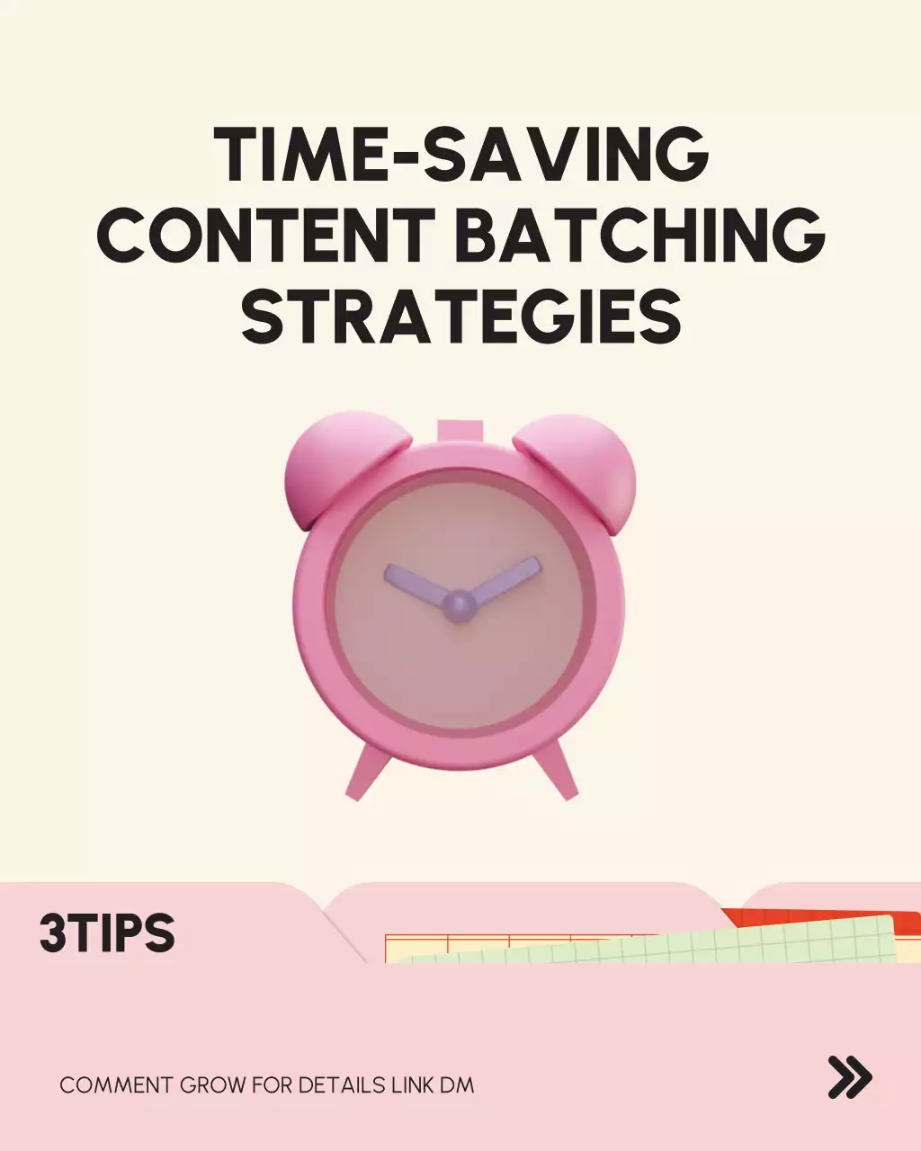 Pink Modern Productivity Strategies Guide Instagram Vertical Image