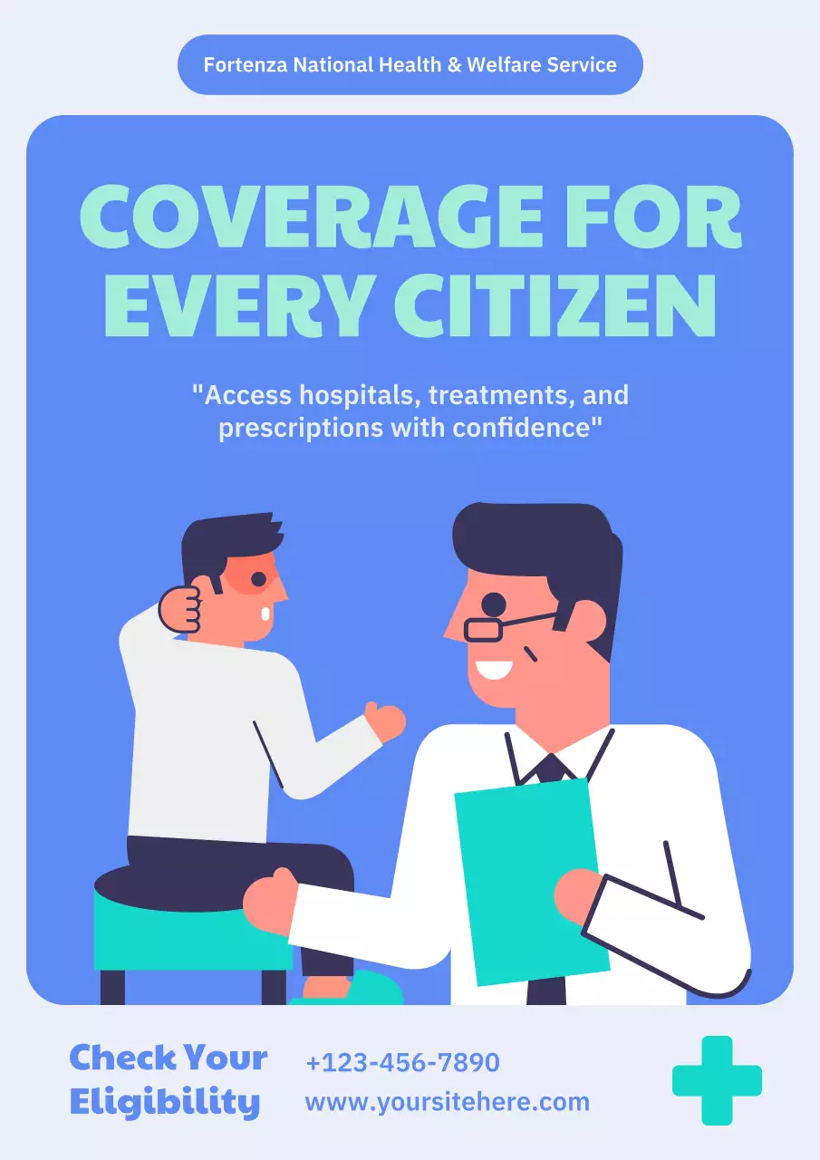 Blue Modern Healthcare Advertisement Poster