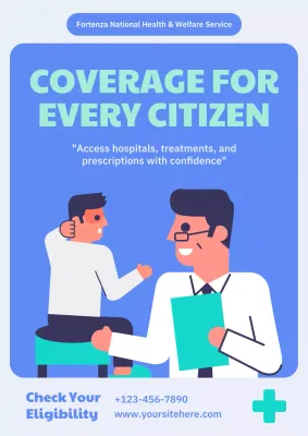 Blue Modern Healthcare Advertisement Poster