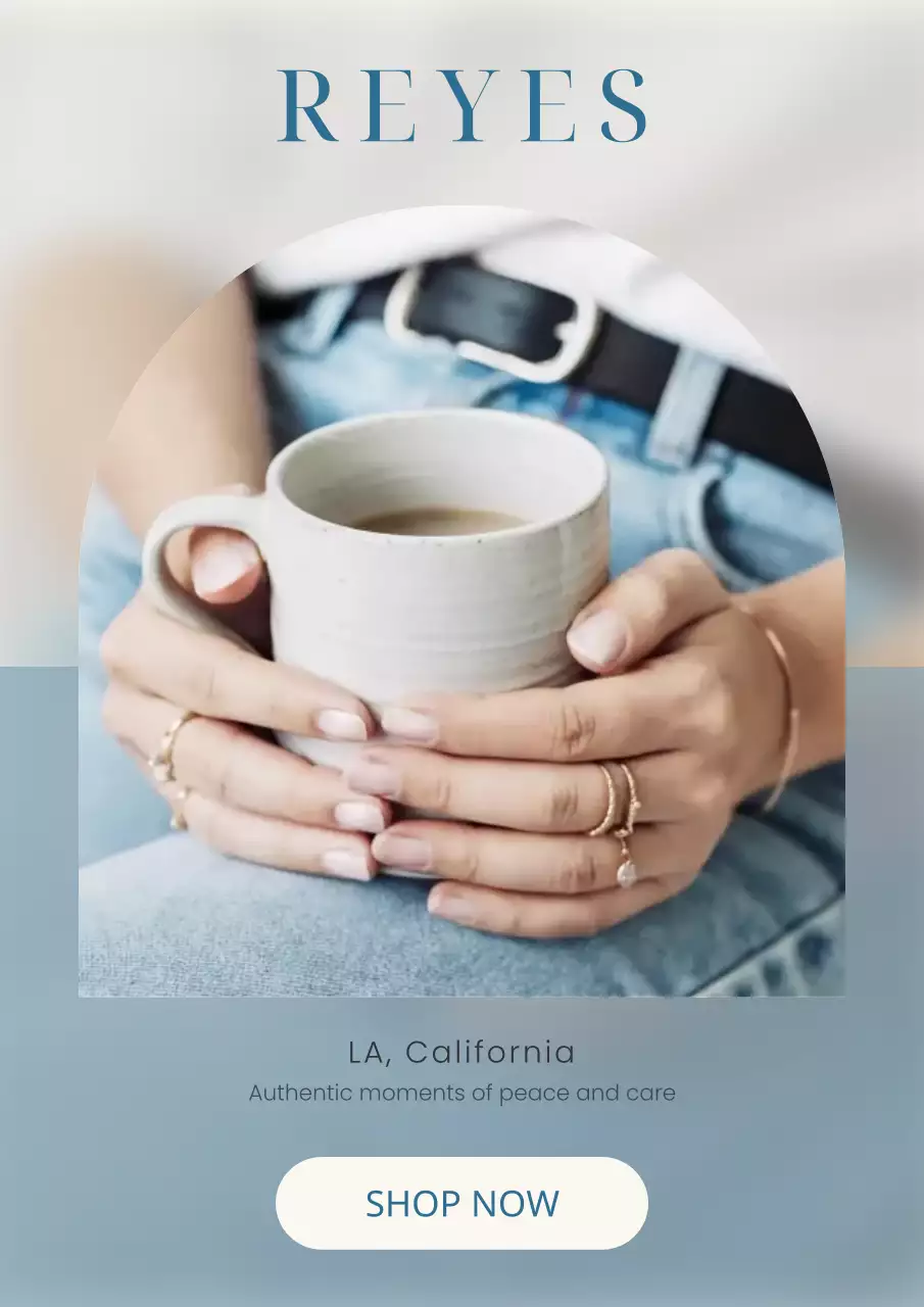 Blue Minimal Jewelry Advertisement