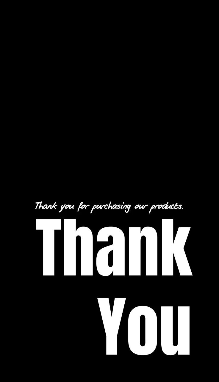 검정 심플 감사 인사