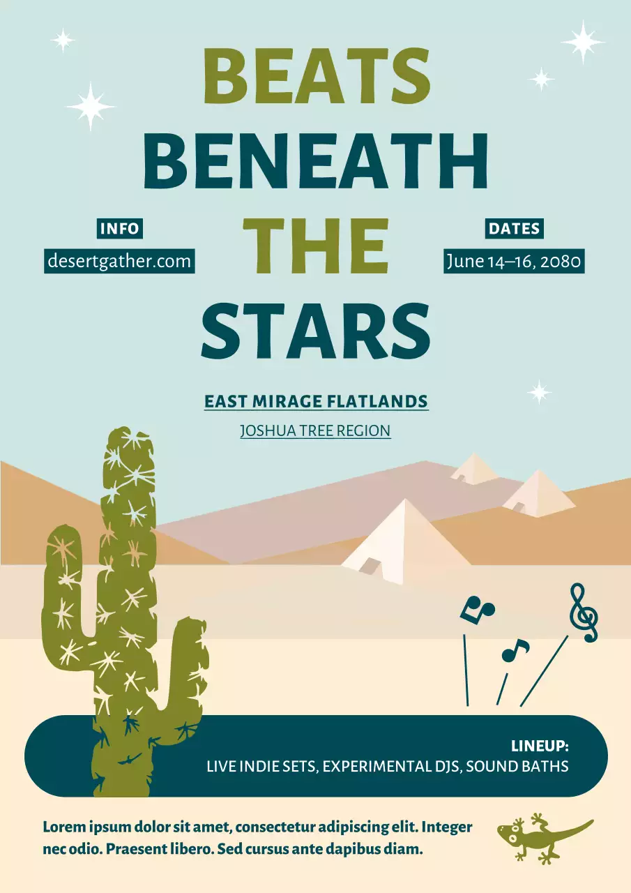 Blue Regional Camping Event Announcement Poster