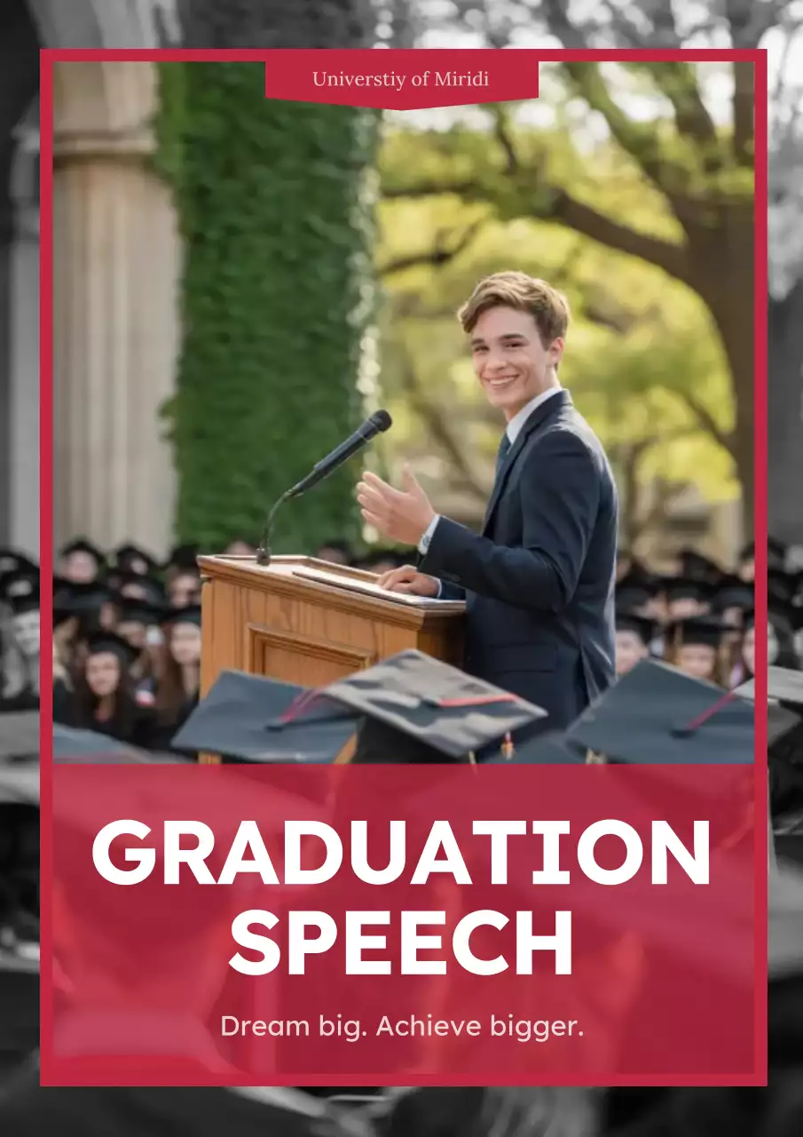 Red Classic Graduation Announcement