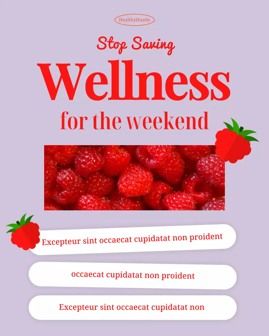 Red Modern Wellness Promotion Instagram Post