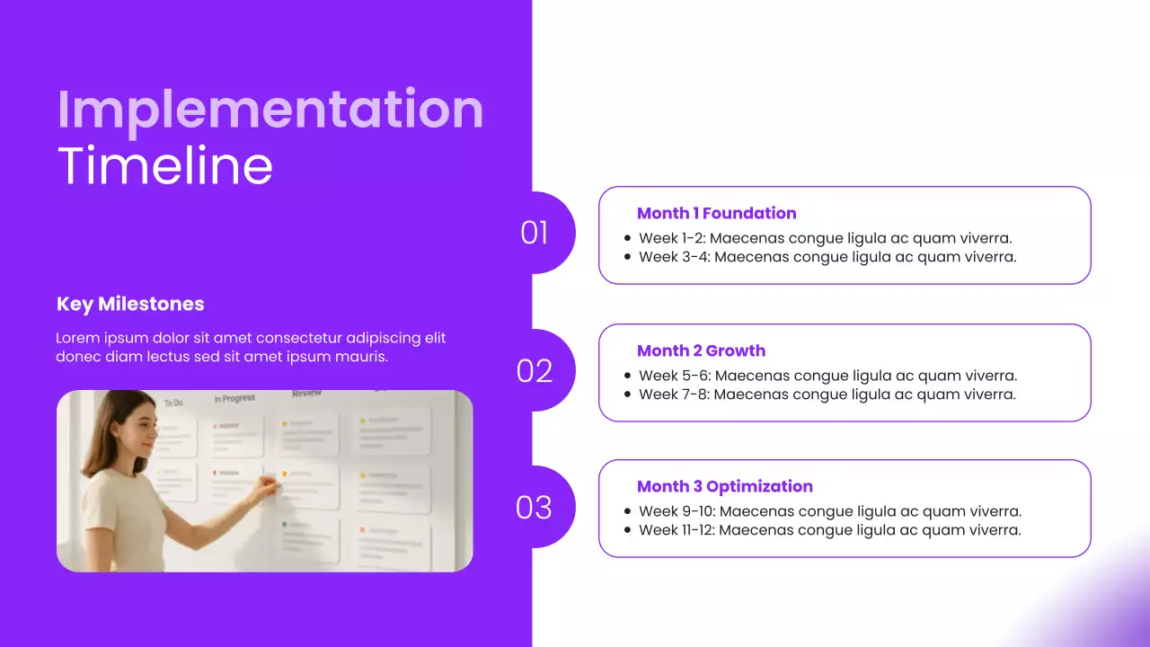 Purple Modern Pitch Deck for Online Presence Tips Presentation