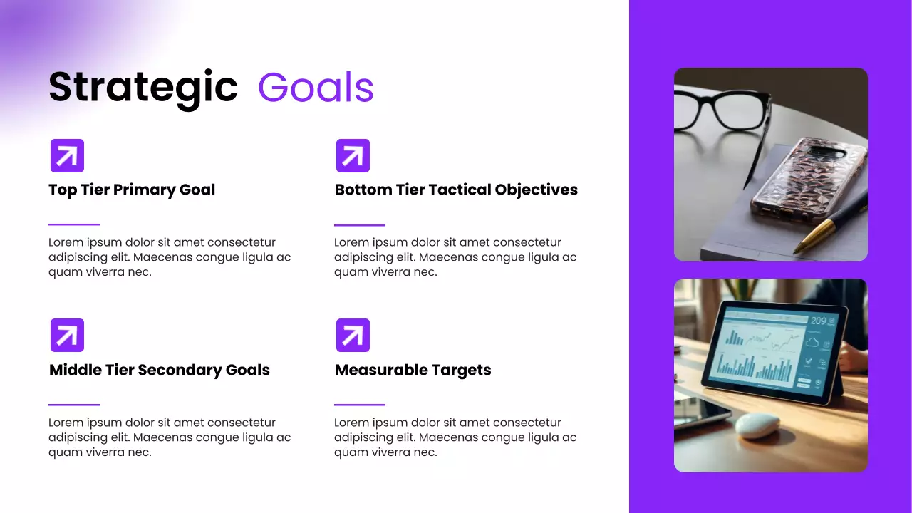 Purple Modern Pitch Deck for Online Presence Tips Presentation