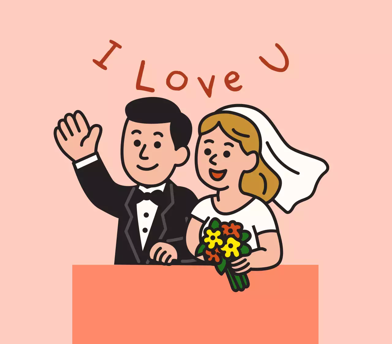 핑크 빈티지 결혼 초대장