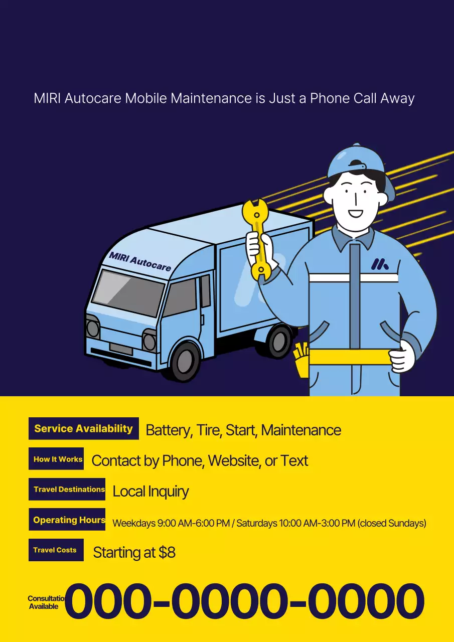 Khuyến mãi dịch vụ xe hơi nghệ thuật đại chúng màu xanh và vàng