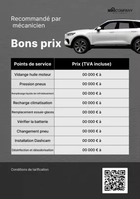 Publicité pour la réparation automobile Gray Clean