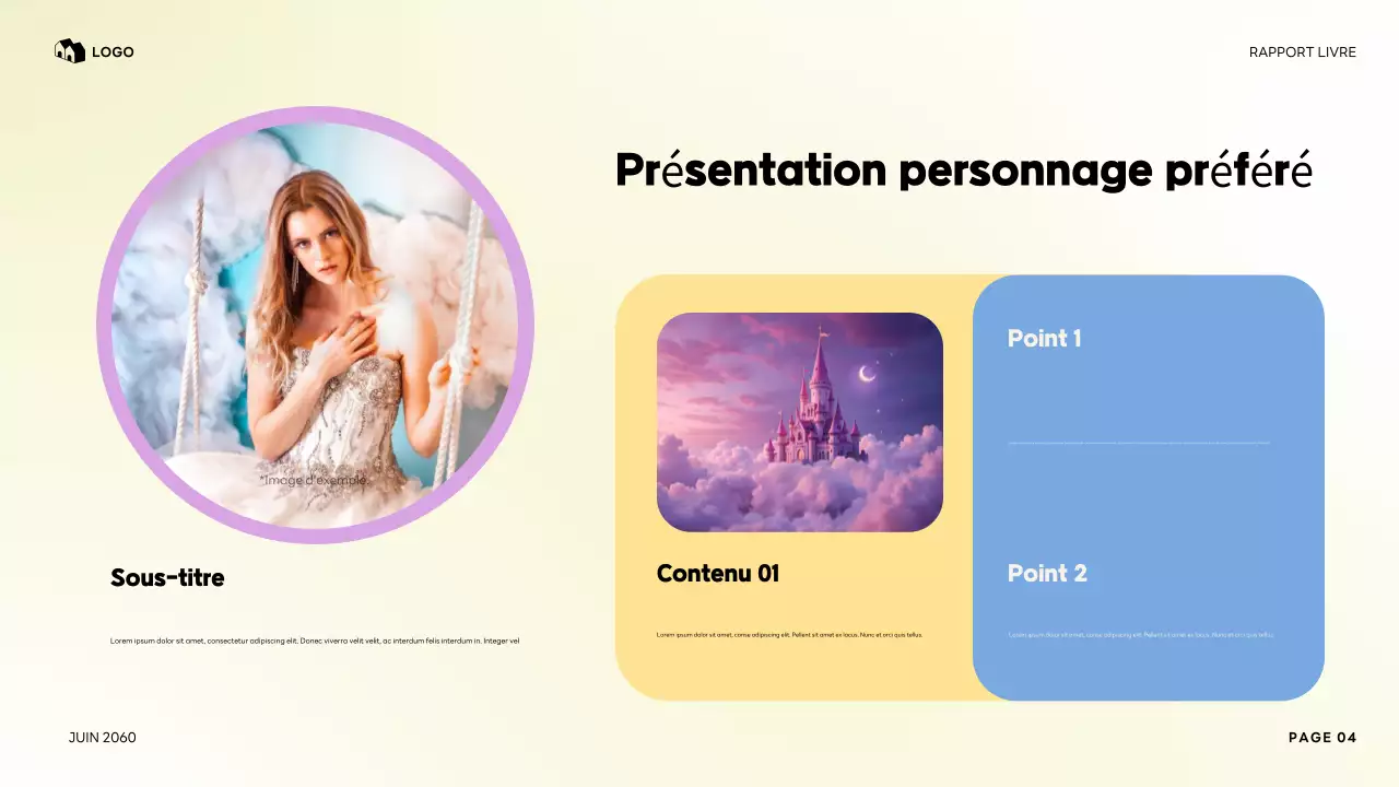 Présentation colorée de mon personnage préféré