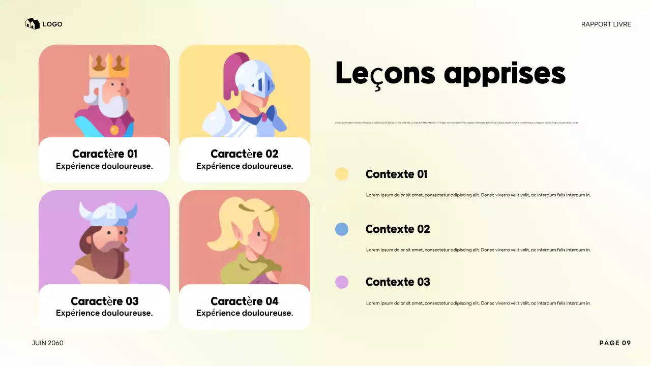 Présentation colorée de mon personnage préféré