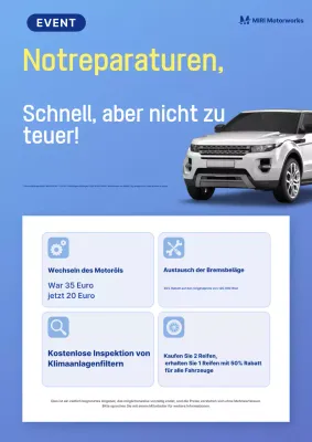 Sky Blue Modern Car Event