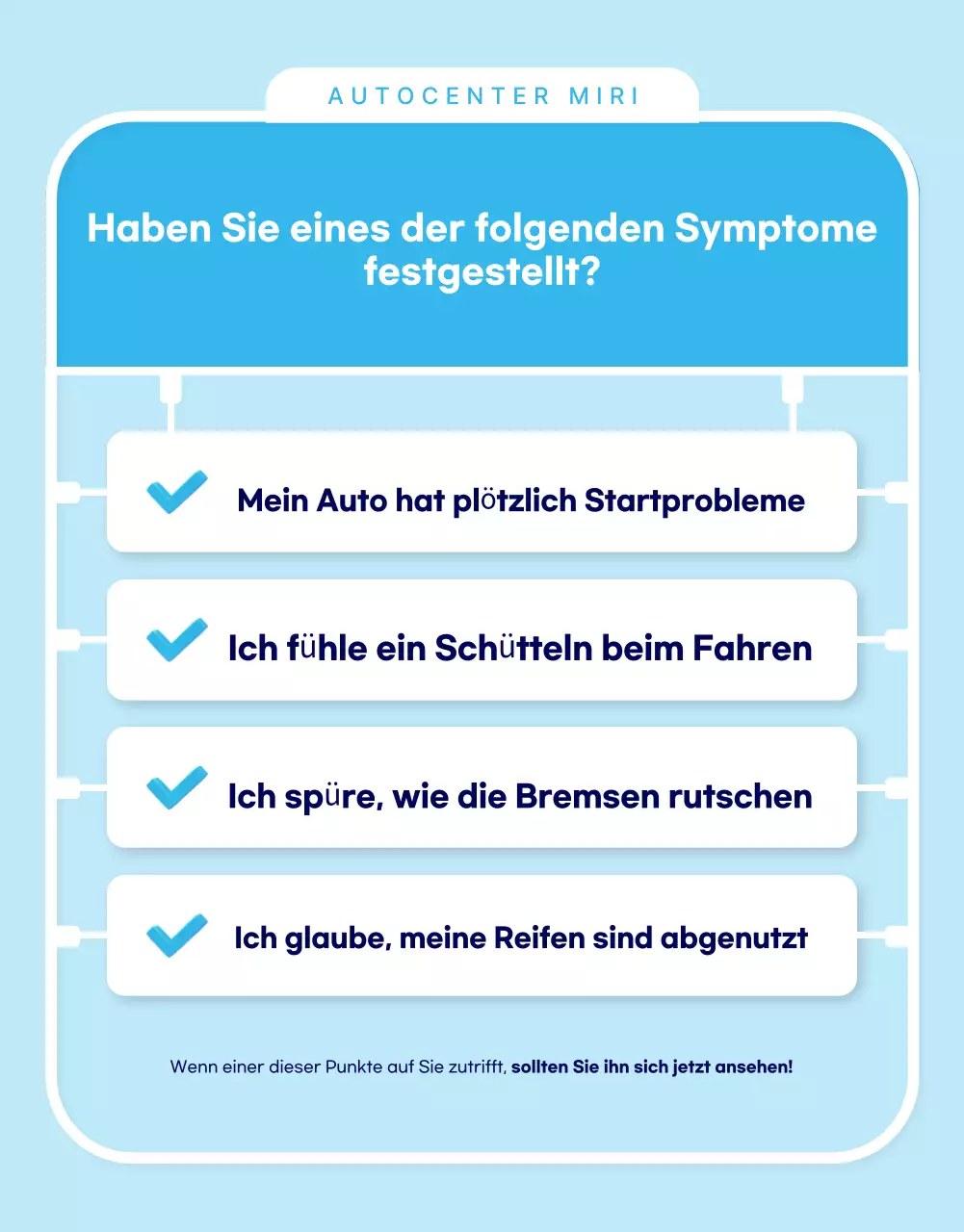 Himmelblaue moderne Autoreparaturanzeige