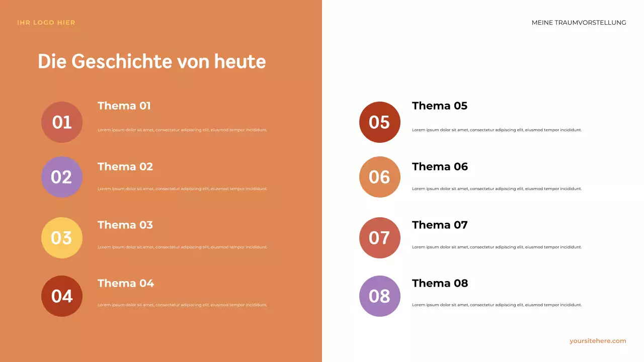Orange Illustrative Der erste Schritt zu meinem Traum Präsentation