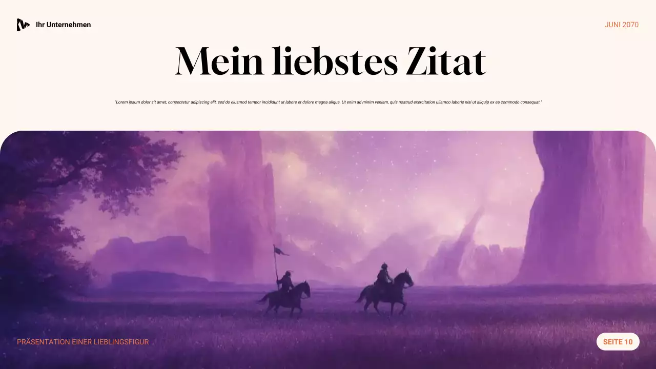 Lila, Grün und Orange Ästhetik Lieblingscharakter Präsentation