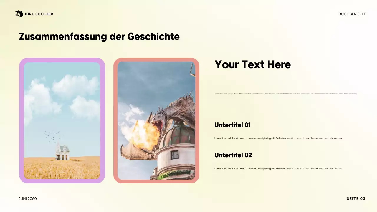 Bunte Präsentation „Mein Lieblingscharakter“