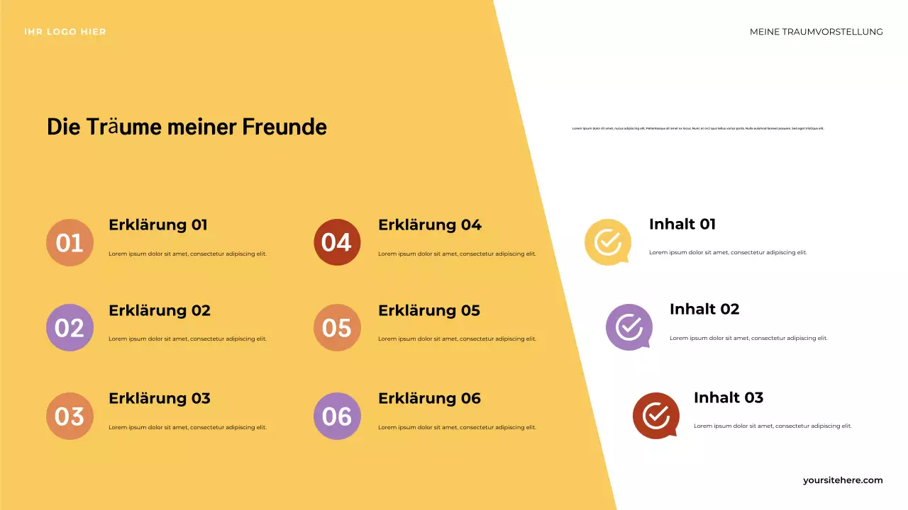 Orange Illustrative Der erste Schritt zu meinem Traum Präsentation