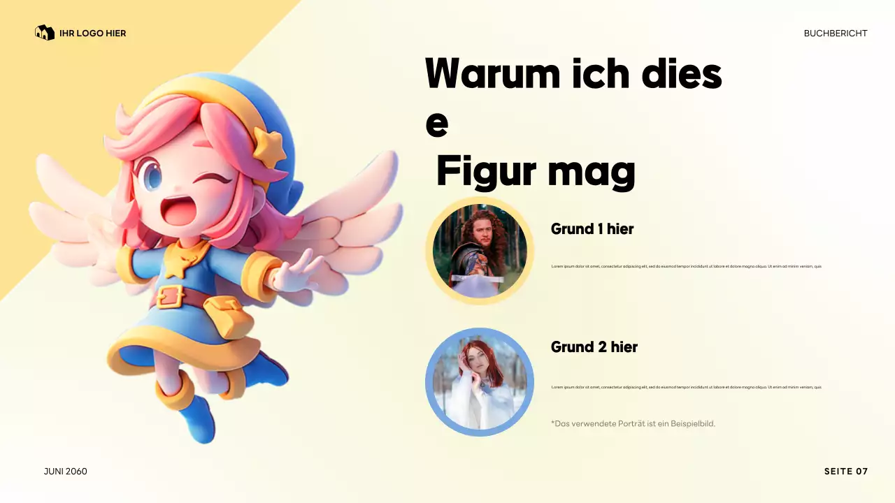 Bunte Präsentation „Mein Lieblingscharakter“