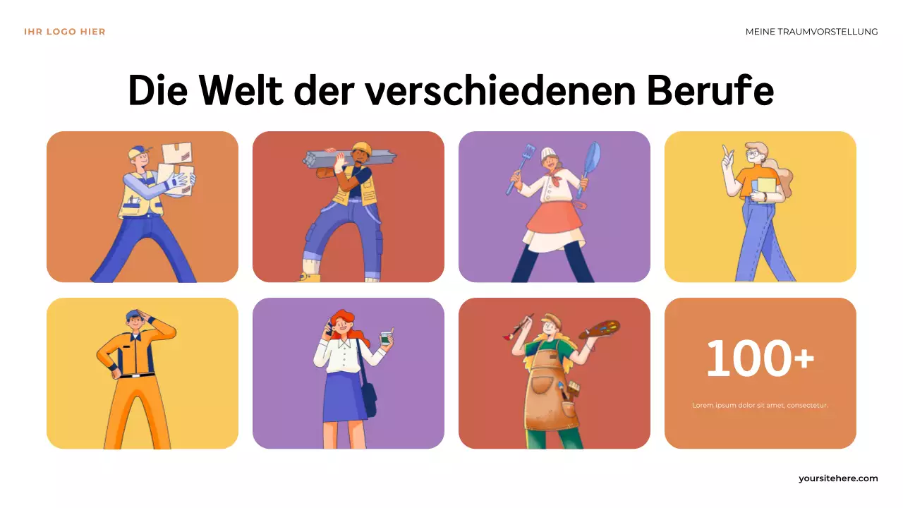 Orange Illustrative Der erste Schritt zu meinem Traum Präsentation