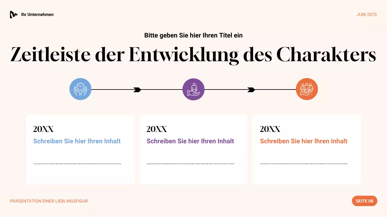 Lila, Grün und Orange Ästhetik Lieblingscharakter Präsentation