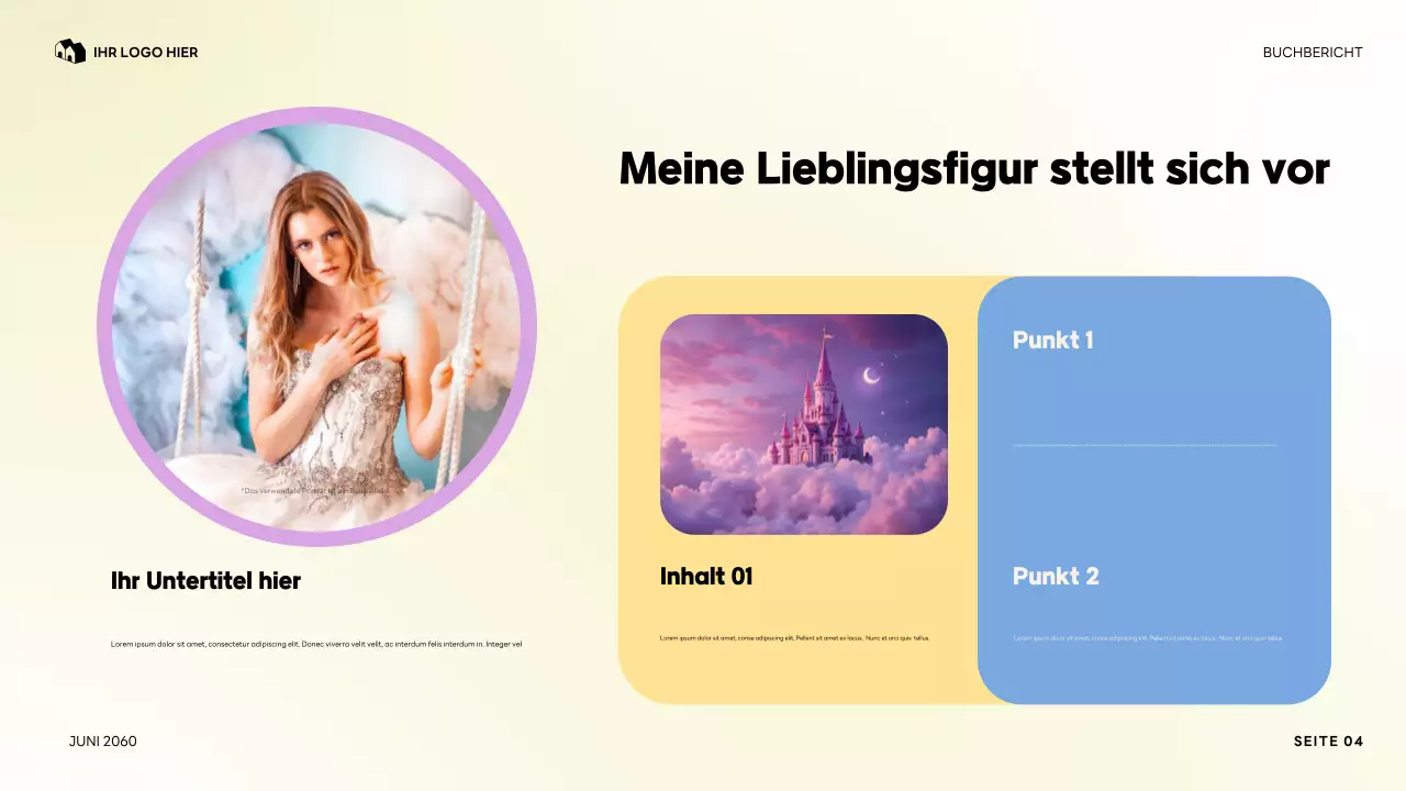 Bunte Präsentation „Mein Lieblingscharakter“