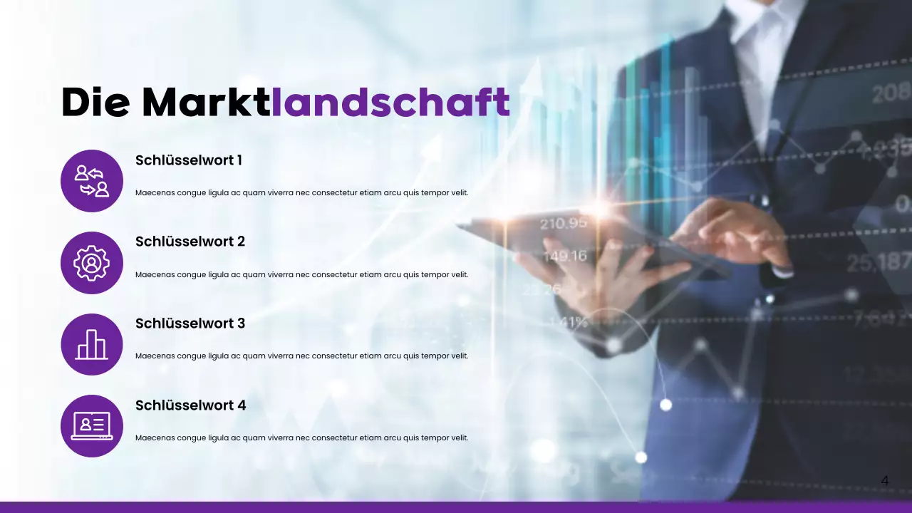 Purple Modern Key Marktbericht Präsentation