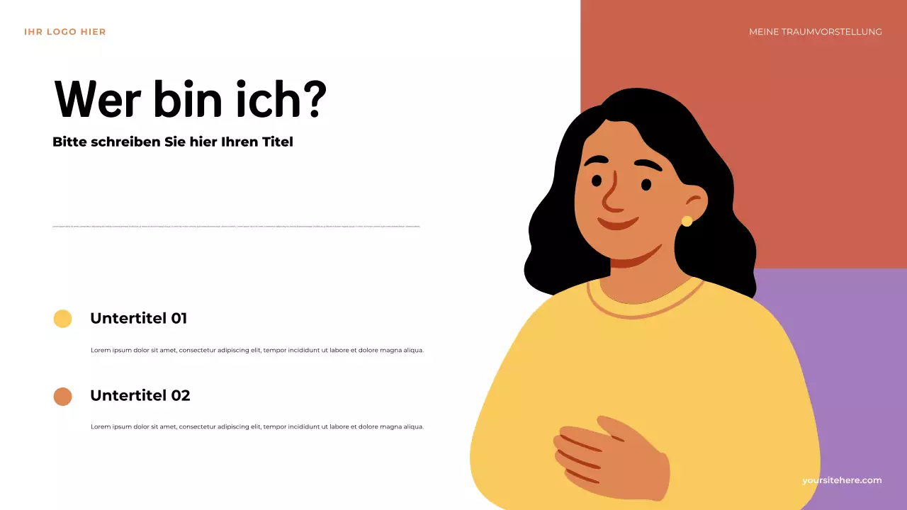 Orange Illustrative Der erste Schritt zu meinem Traum Präsentation