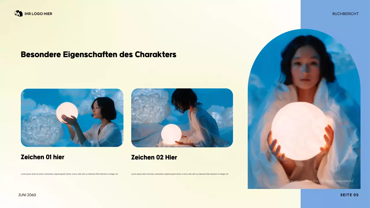 Bunte Präsentation „Mein Lieblingscharakter“