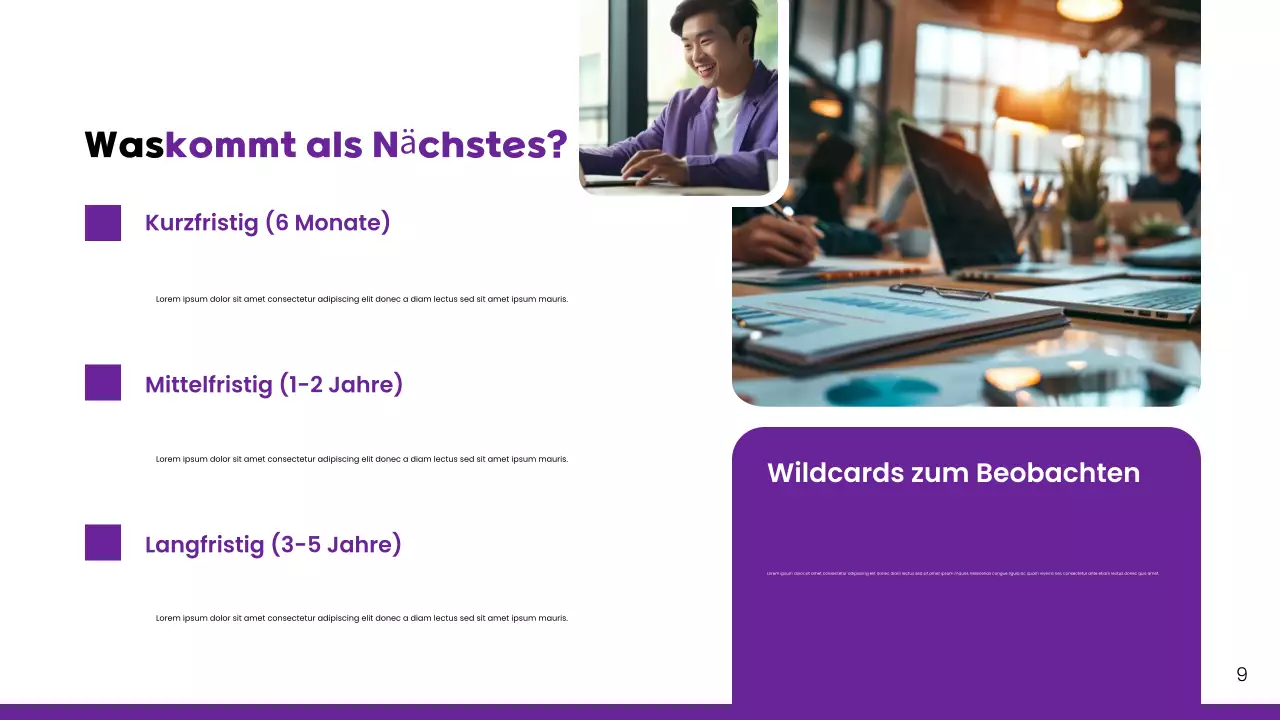 Purple Modern Key Marktbericht Präsentation