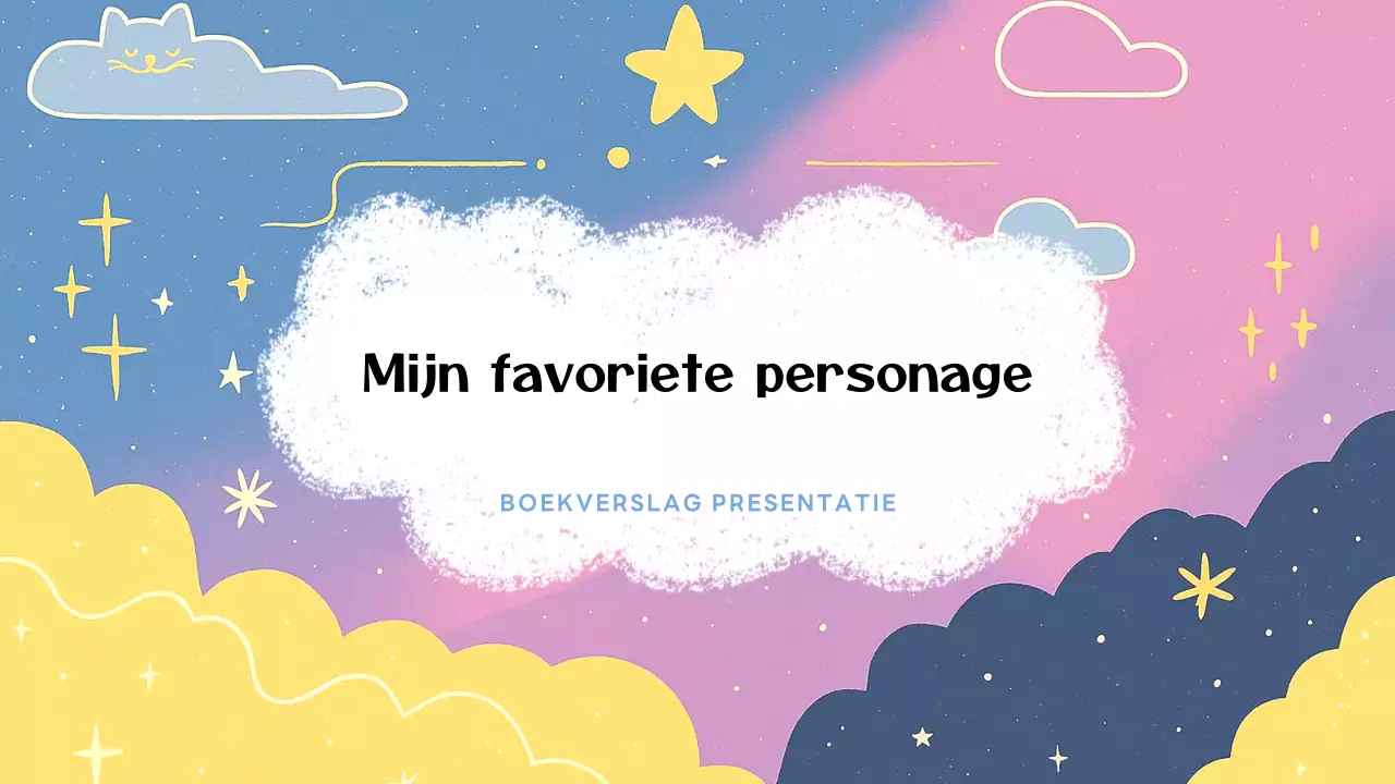 Kleurrijke presentatie van mijn favoriete personage