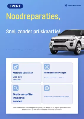 Sky Blue Modern Car-evenement