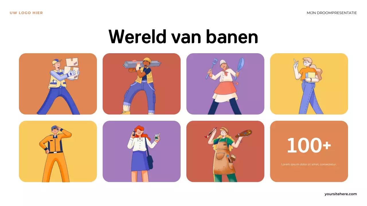 Oranje Illustratief De eerste stap naar mijn droompresentatie