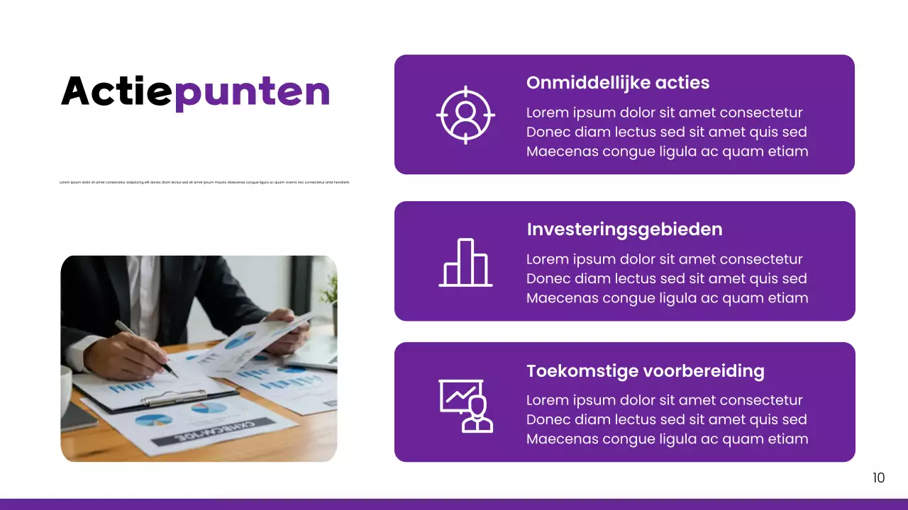 Presentatie van het Purple Modern Key Market Report