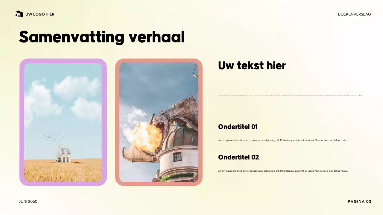 Kleurrijke presentatie van mijn favoriete personage