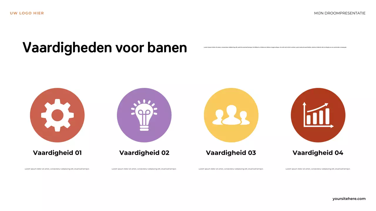 Oranje Illustratief De eerste stap naar mijn droompresentatie