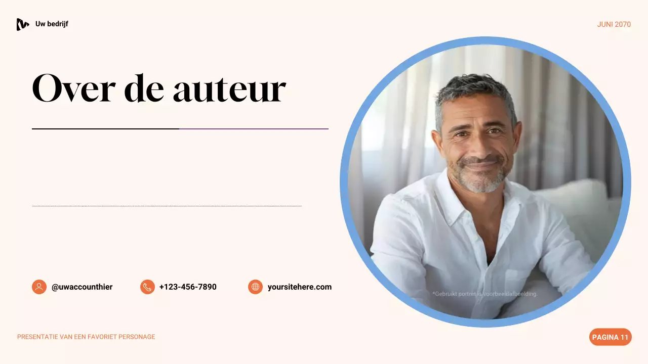 Paars, groen en oranje esthetische favoriete karakterpresentatie