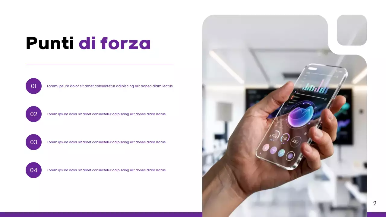 Presentazione del rapporto di mercato sulla chiave moderna viola