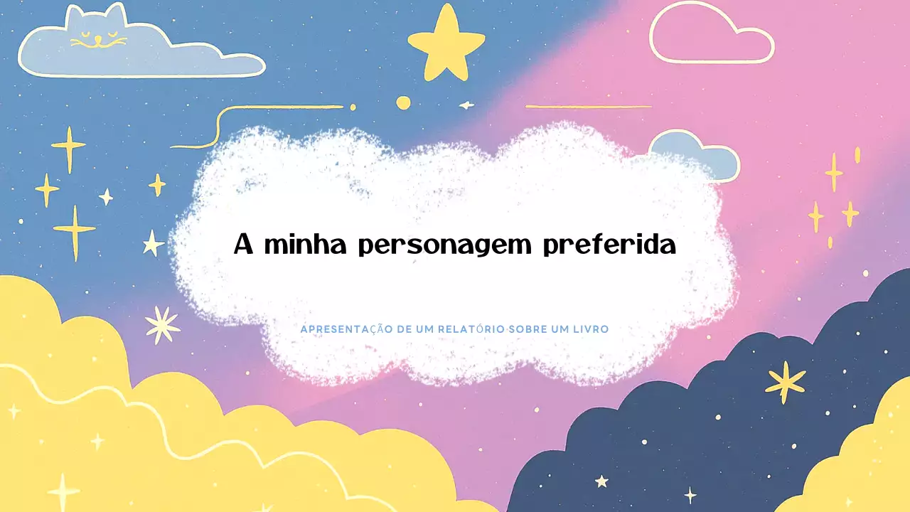 Apresentação Colorida do Meu Personagem Favorito