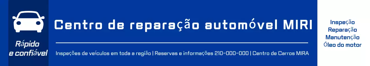 Promoção de oficina mecânica limpa em azul e marinho