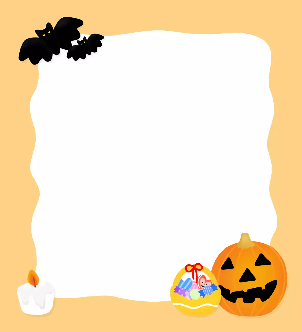 주황 아기자기한 할로윈 포토프레임